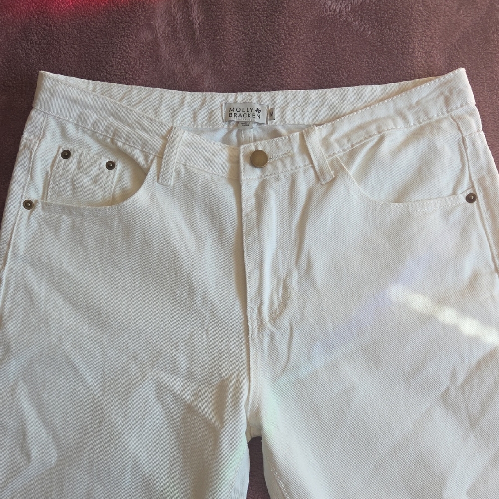 Molly Bracken Cream Jeans Medium-Weight Denim